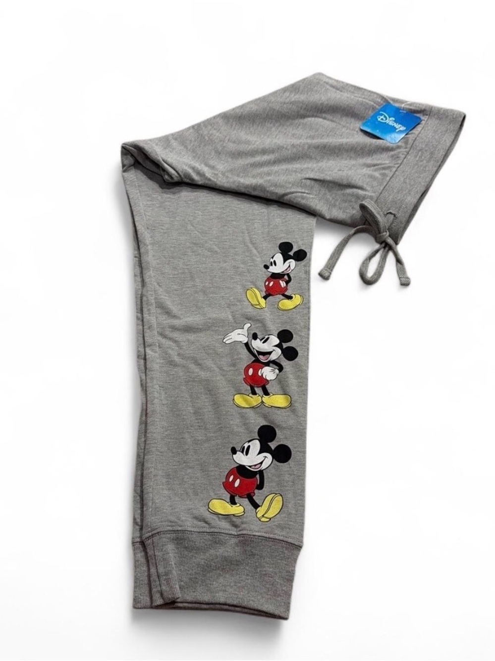 NWT Disney Gray Lounge Pants with Mickey Mouse Side Print Sz XL (15/17) NWT - Picture 2 of 9